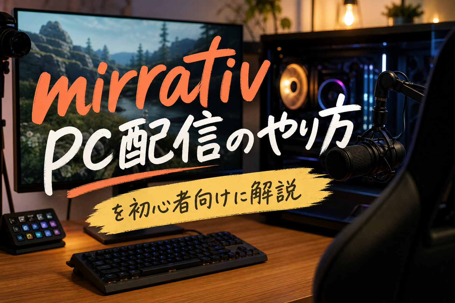 mirrativ pc配信のやり方を初心者向けに解説