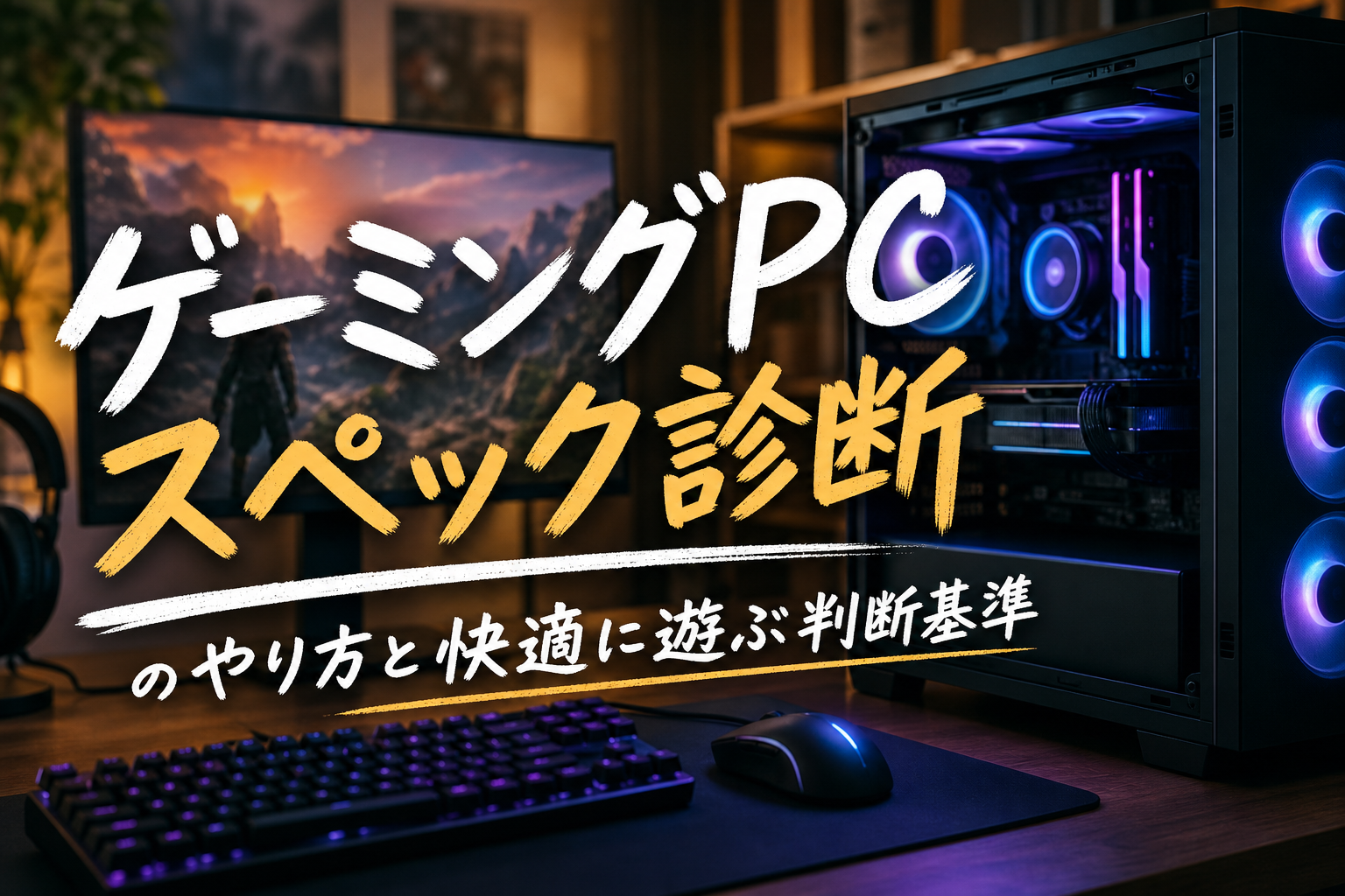ゲーミングPCのスペック診断方法と快適に遊ぶための判断基準