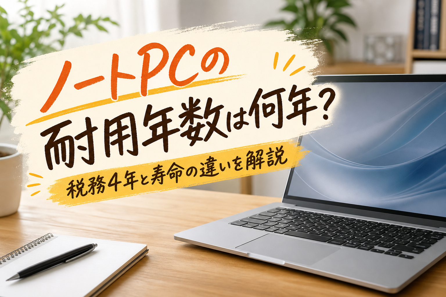 ノートpcの耐用年数は何年？税務4年と寿命の違いを解説