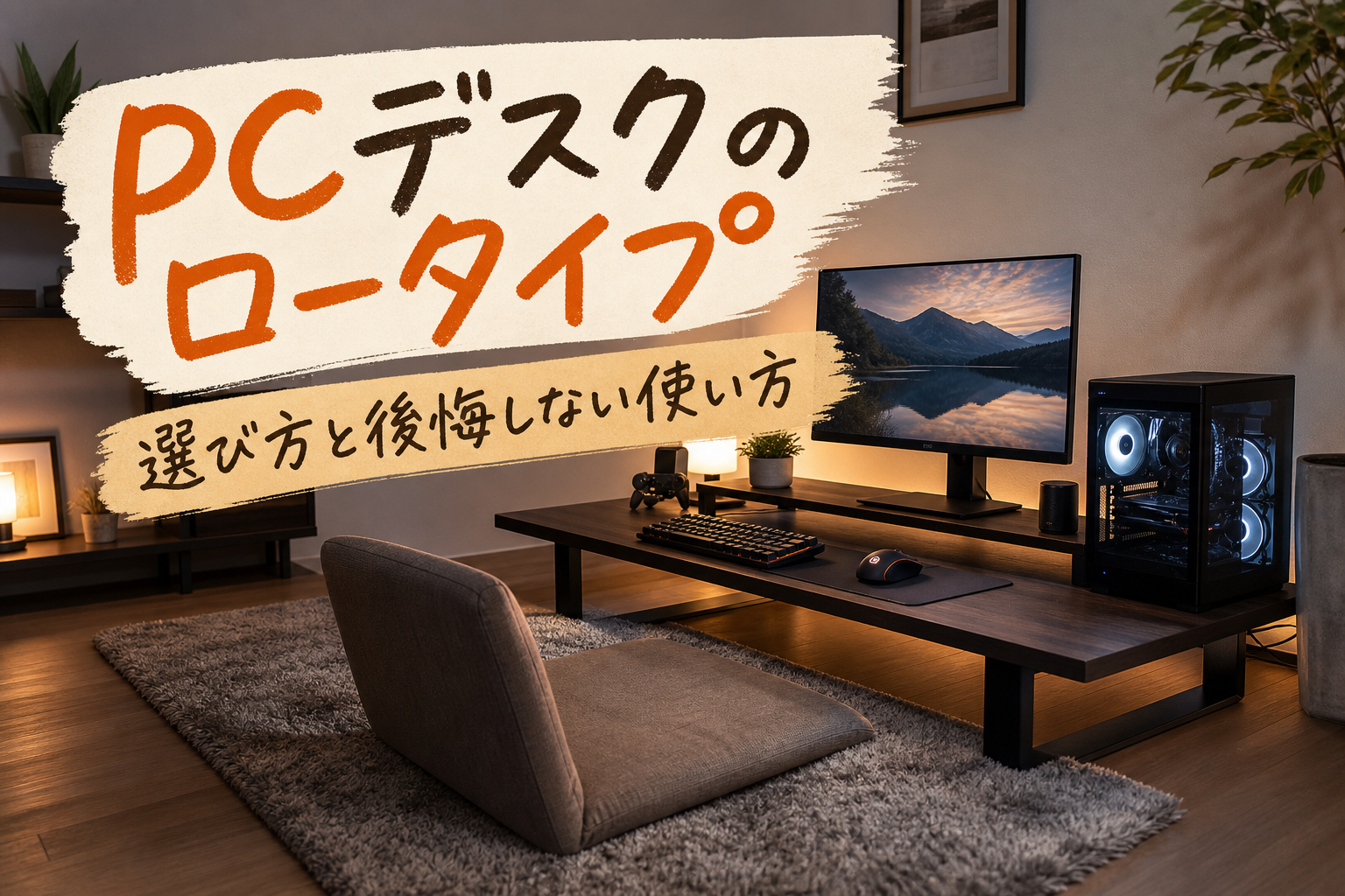 pcデスクのロータイプ選び方と後悔しない使い方