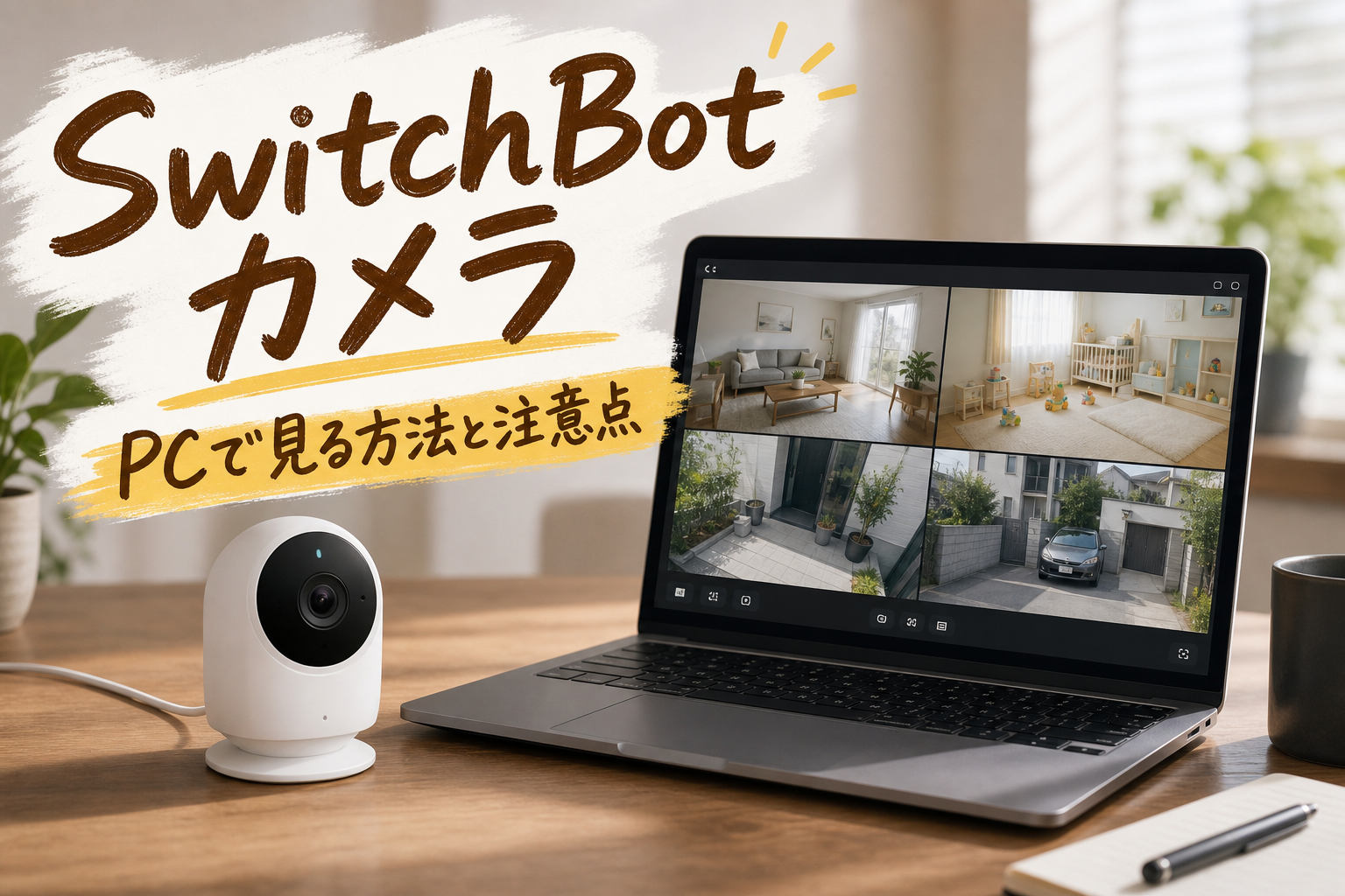 SwitchBotカメラをPCで見る方法と注意点