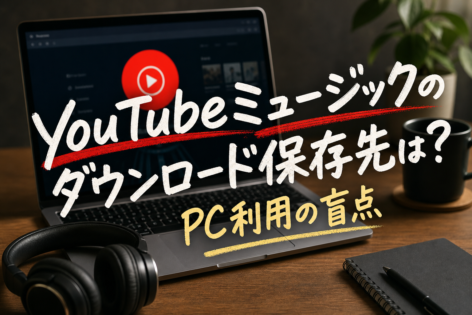 YouTubeミュージックのダウンロード保存先は?PC利用の盲点