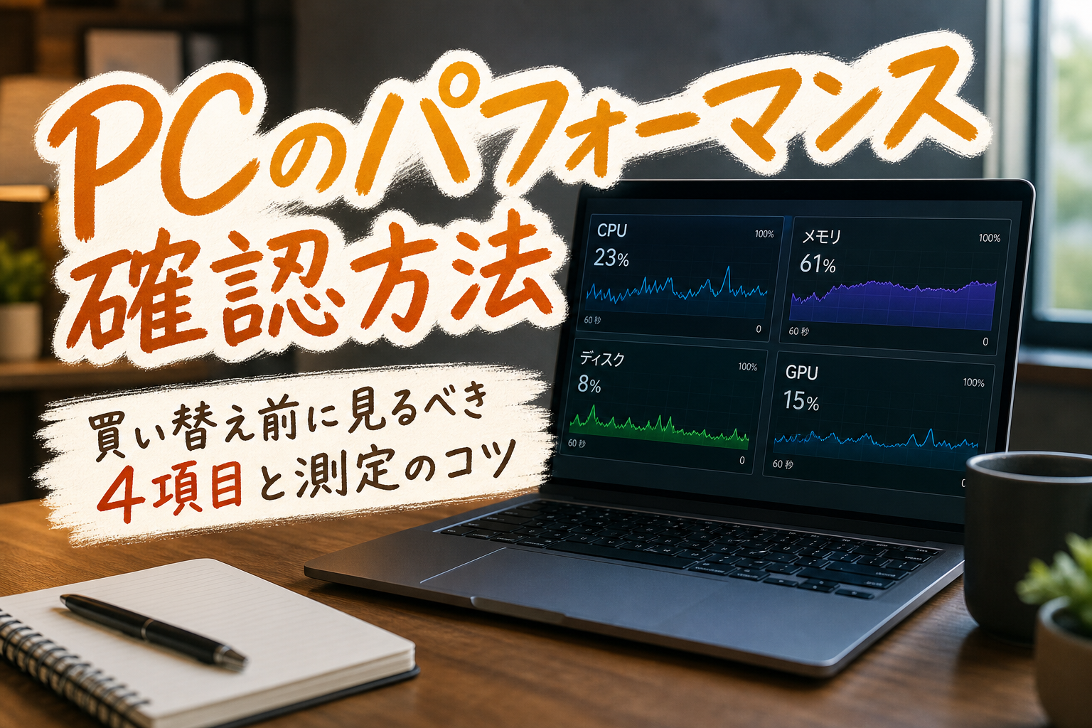 PCのパフォーマンス確認方法|買い替え前に見るべき4項目と測定のコツ