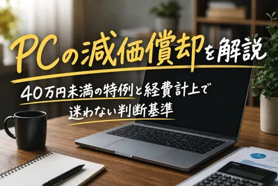 PCの減価償却を解説｜40万円未満の特例と経費計上で迷わない判断基準