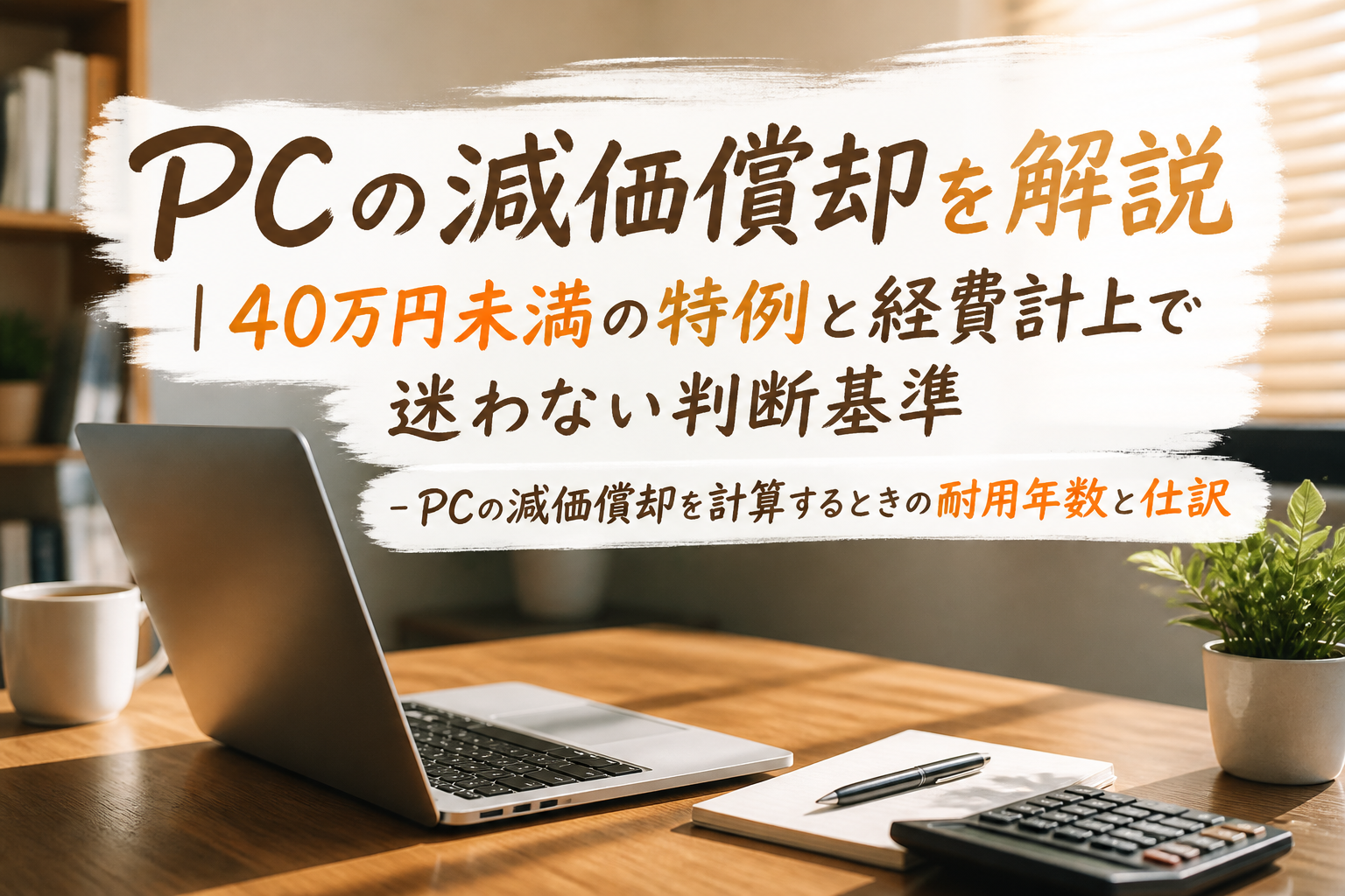 PCの減価償却を計算するときの耐用年数と仕訳
