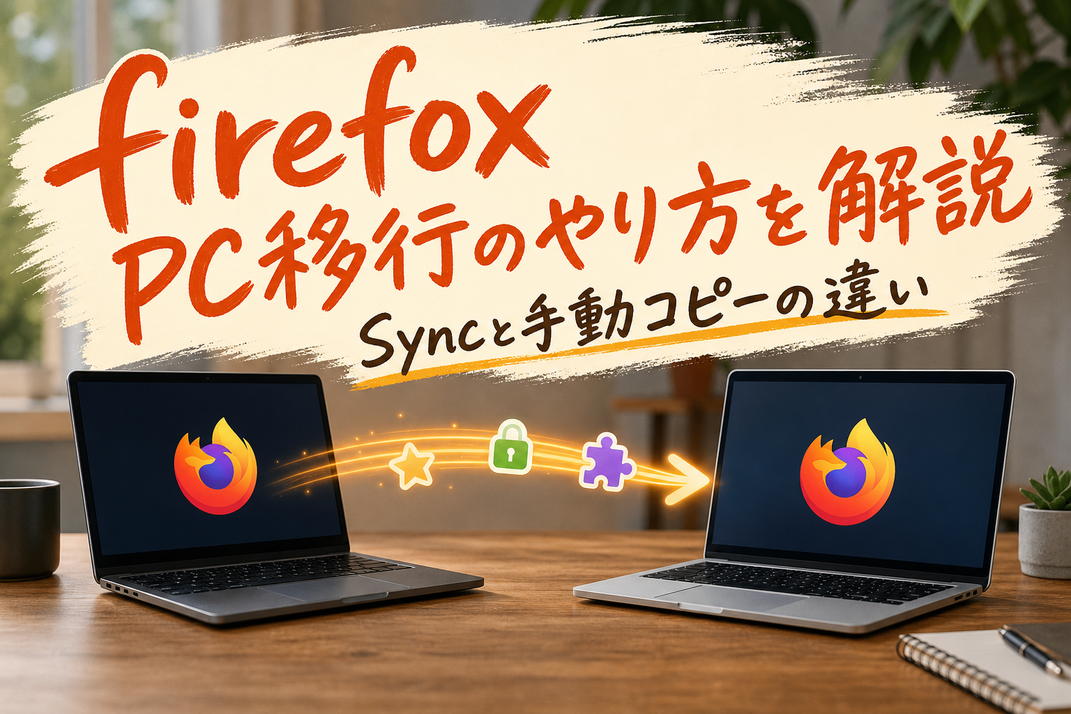 FirefoxのPC移行で使うSyncと手動コピーの違いを解説