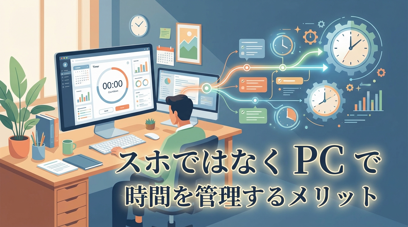 スマホではなくPCで時間を管理するメリットとは