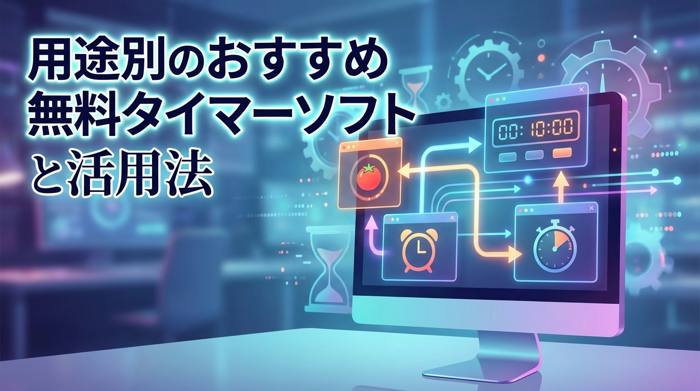 用途別のおすすめ無料タイマーソフトと活用法