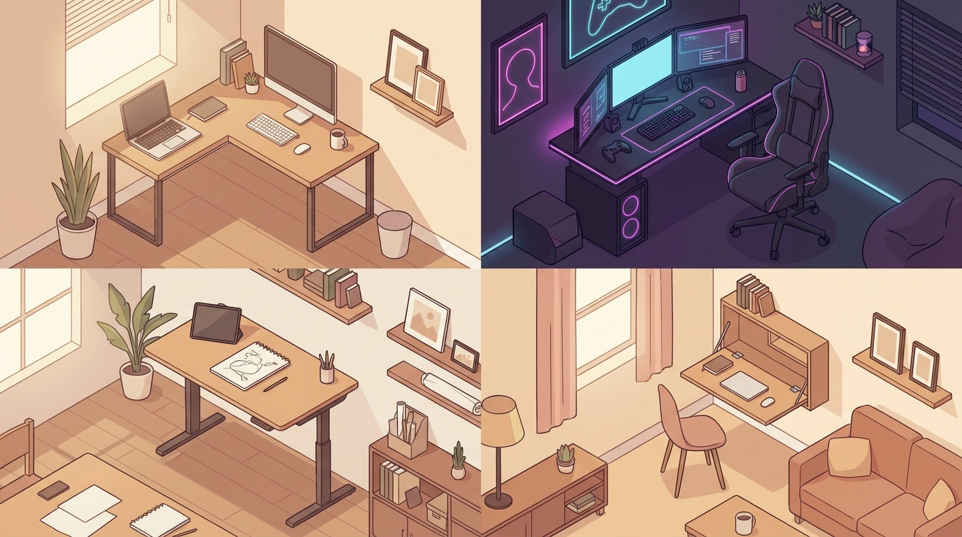 シーン別に見る理想的なPCデスクの具体例