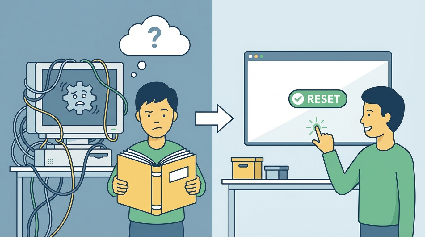 パソコンを工場出荷状態に戻すのは意外とシンプルなんです