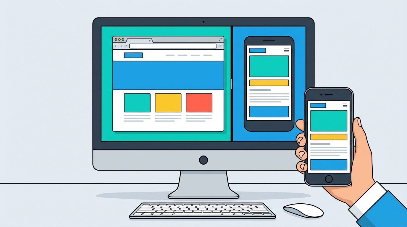 パソコンのブラウザ機能を使えばスマホ向けの表示は簡単に確認できます