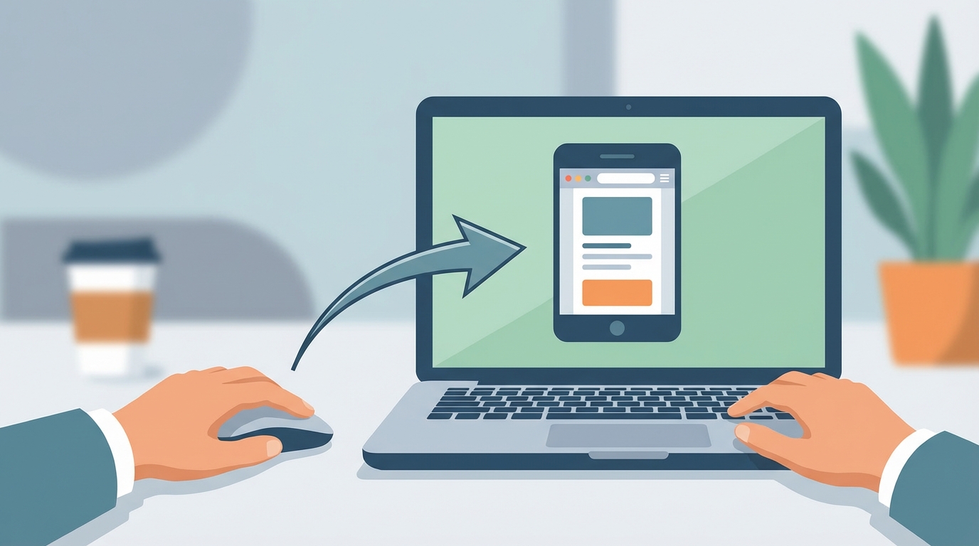 実際にパソコンでモバイル向けサイトを表示する手順を試してみましょう