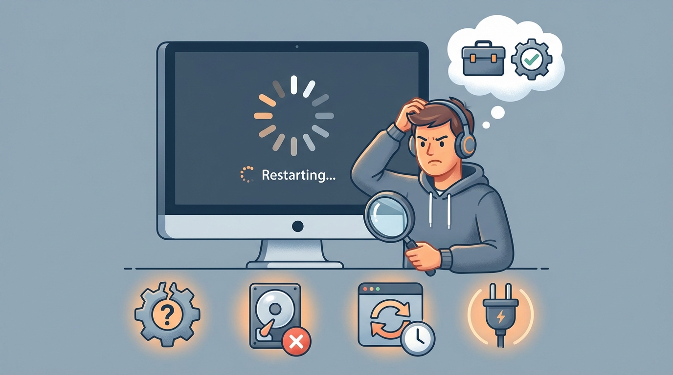 パソコンの再起動が終わらないのはなぜ?主な原因を解説