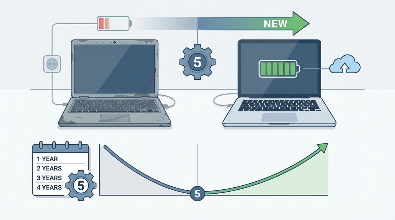 5年で買い替えと言われるのはなぜ？その主な理由