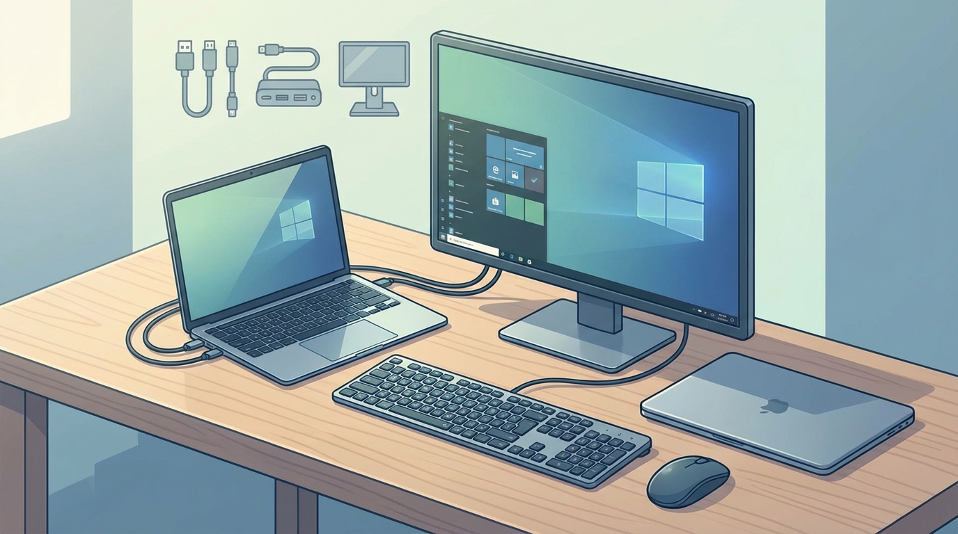 ノートPCをデスクトップ化するための具体的な手順とアイテム