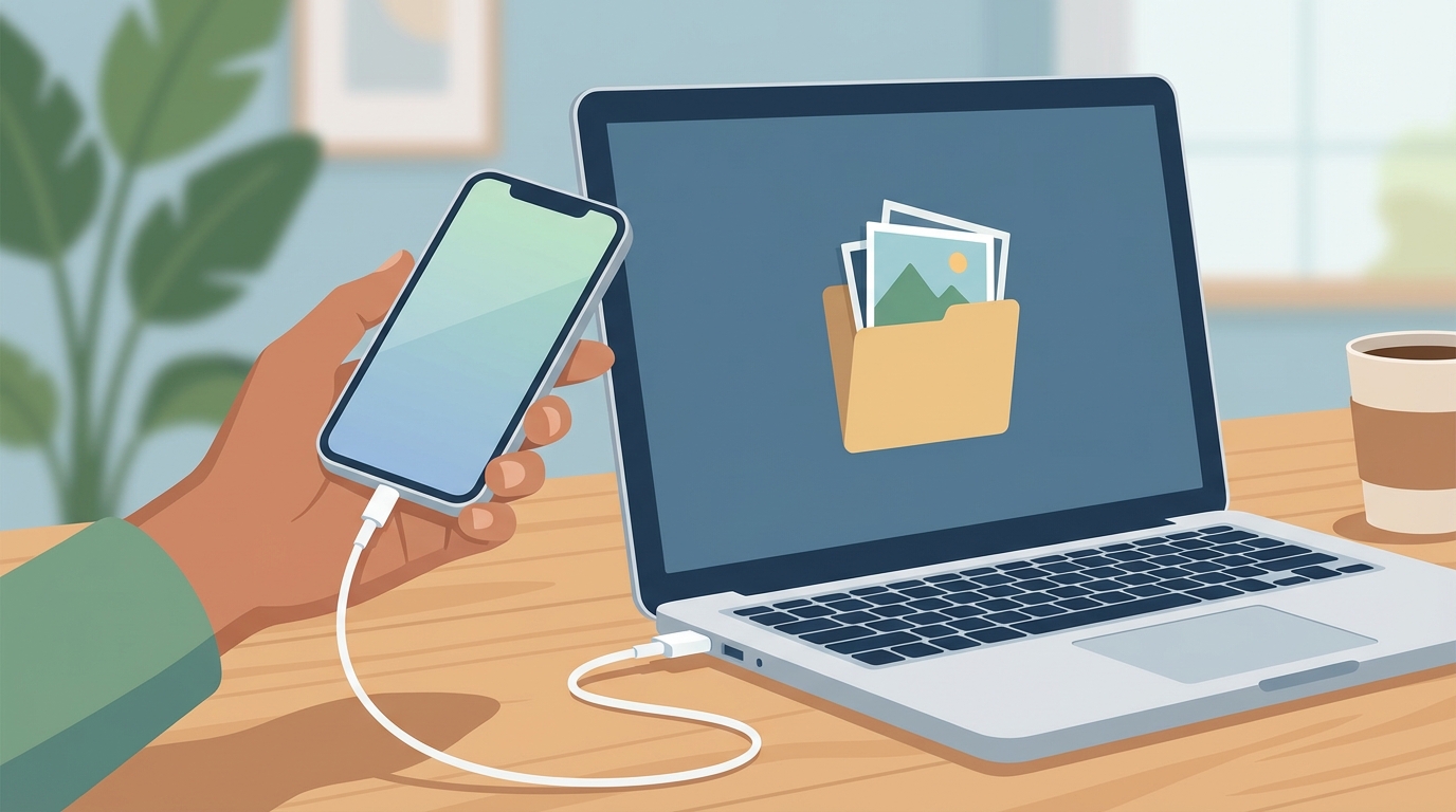 一番確実なのはUSBケーブルを使った有線での接続です