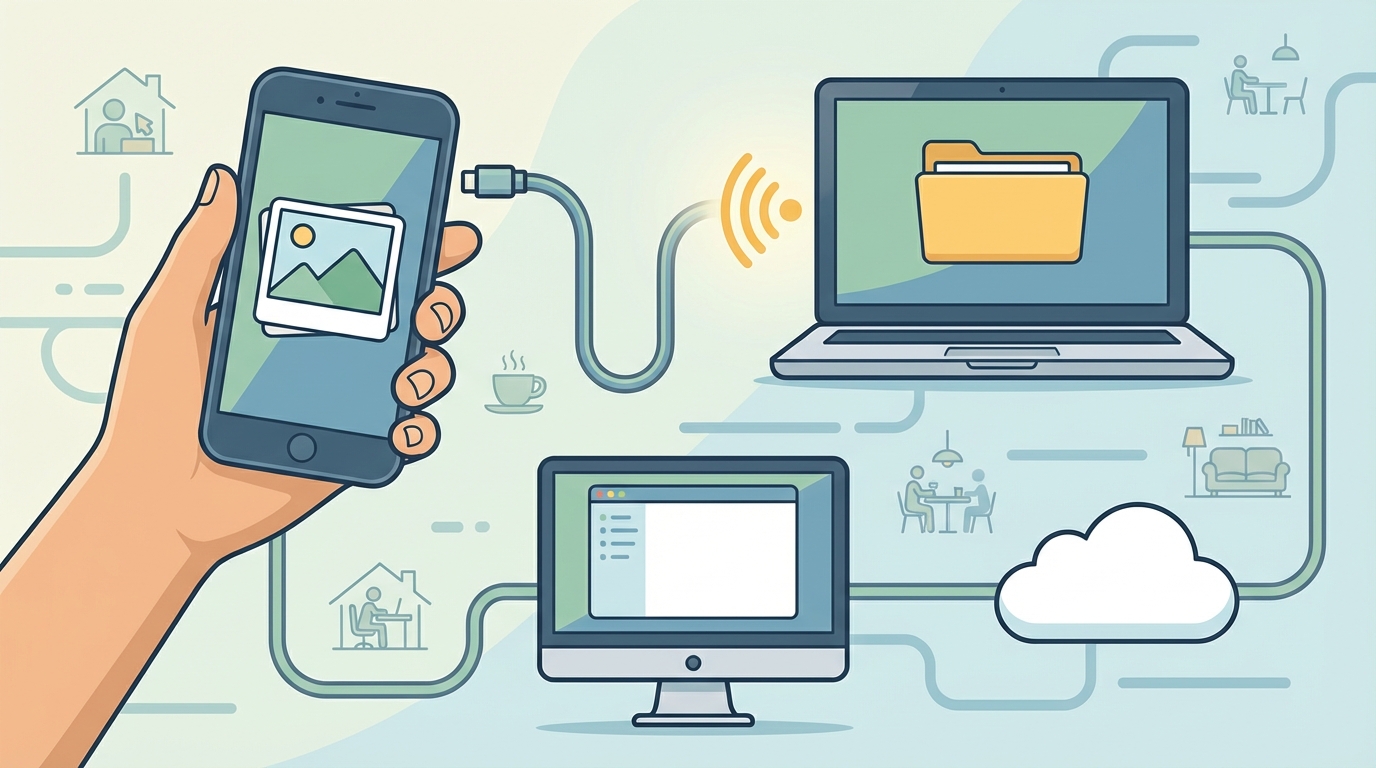 あなたの状況に合わせた具体的な写真転送の方法をご紹介しますね