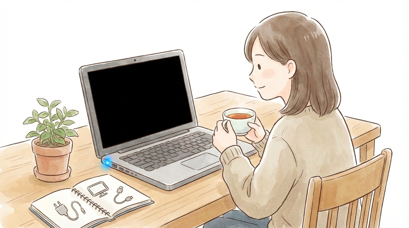 今日から試せる!pcの画面が真っ暗になった時の優しい対処法