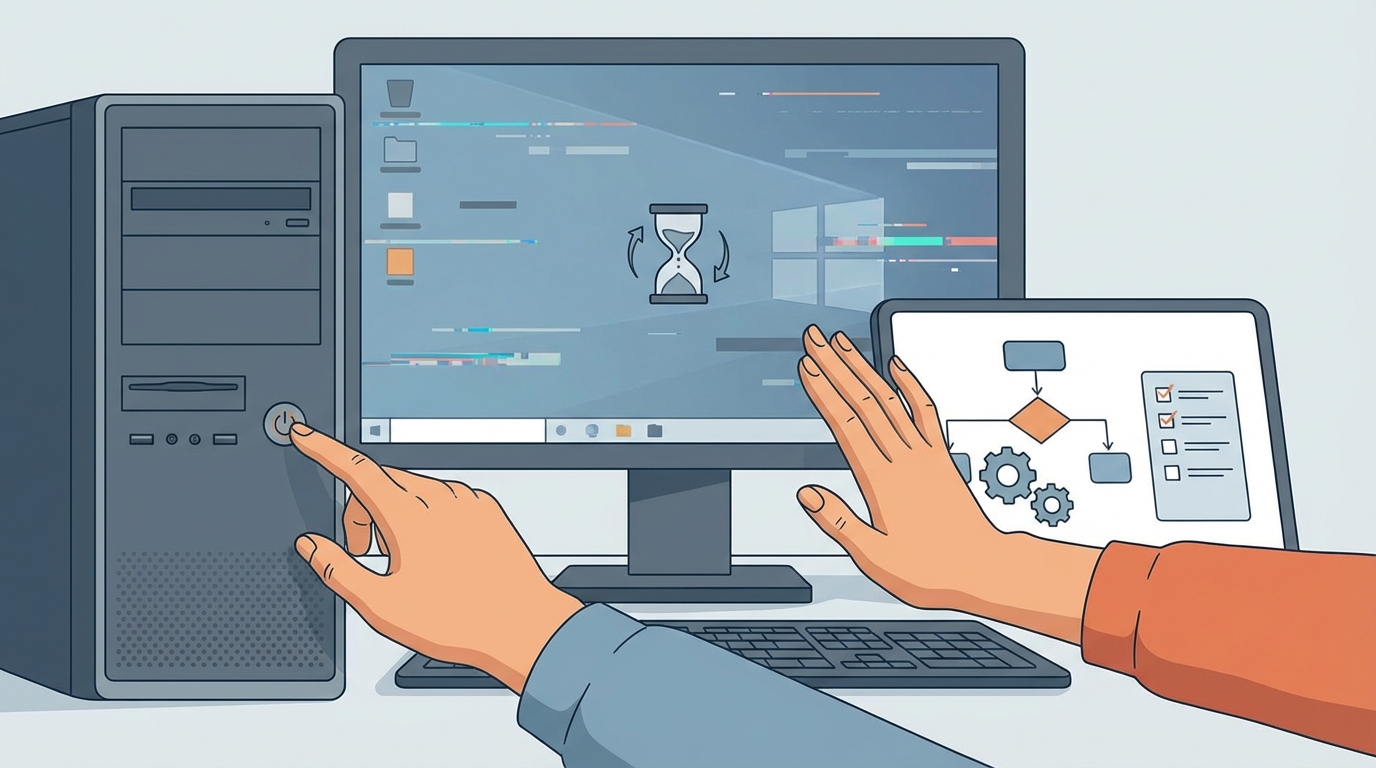 pcのフリーズ時にすぐ再起動するのはNG！まずは段階的な対処を