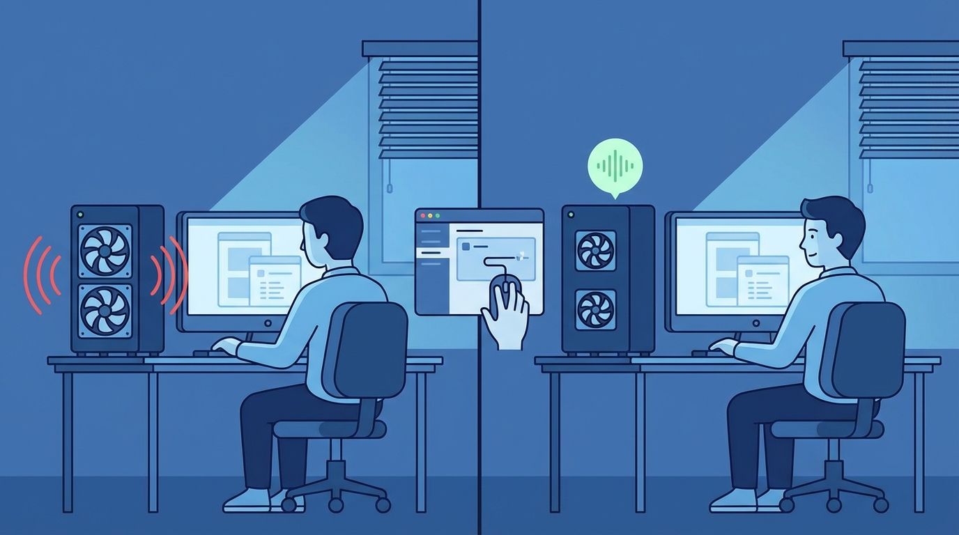 パソコンのファン制御で、うるさい騒音を抑えて快適な環境が作れます