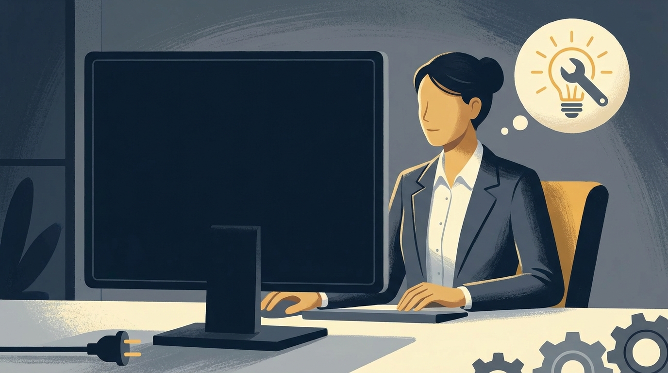 画面が真っ暗になっても焦らなくて大丈夫です