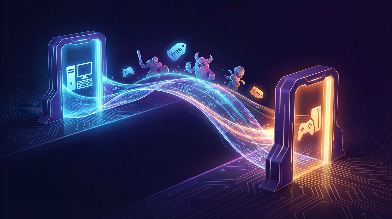 どうして異なる機種でも一緒に、しかも無料で遊べるの?