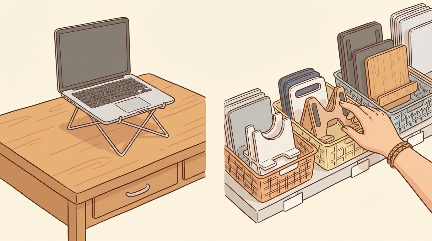 実際に100均で買えるノートPCスタンドにはどんな種類があるの？