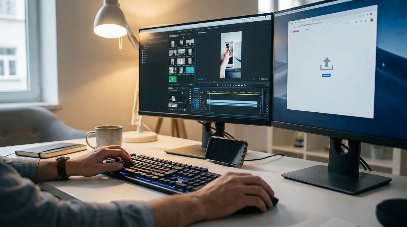 パソコンからYouTubeのショート動画を投稿する手順はとってもシンプルです