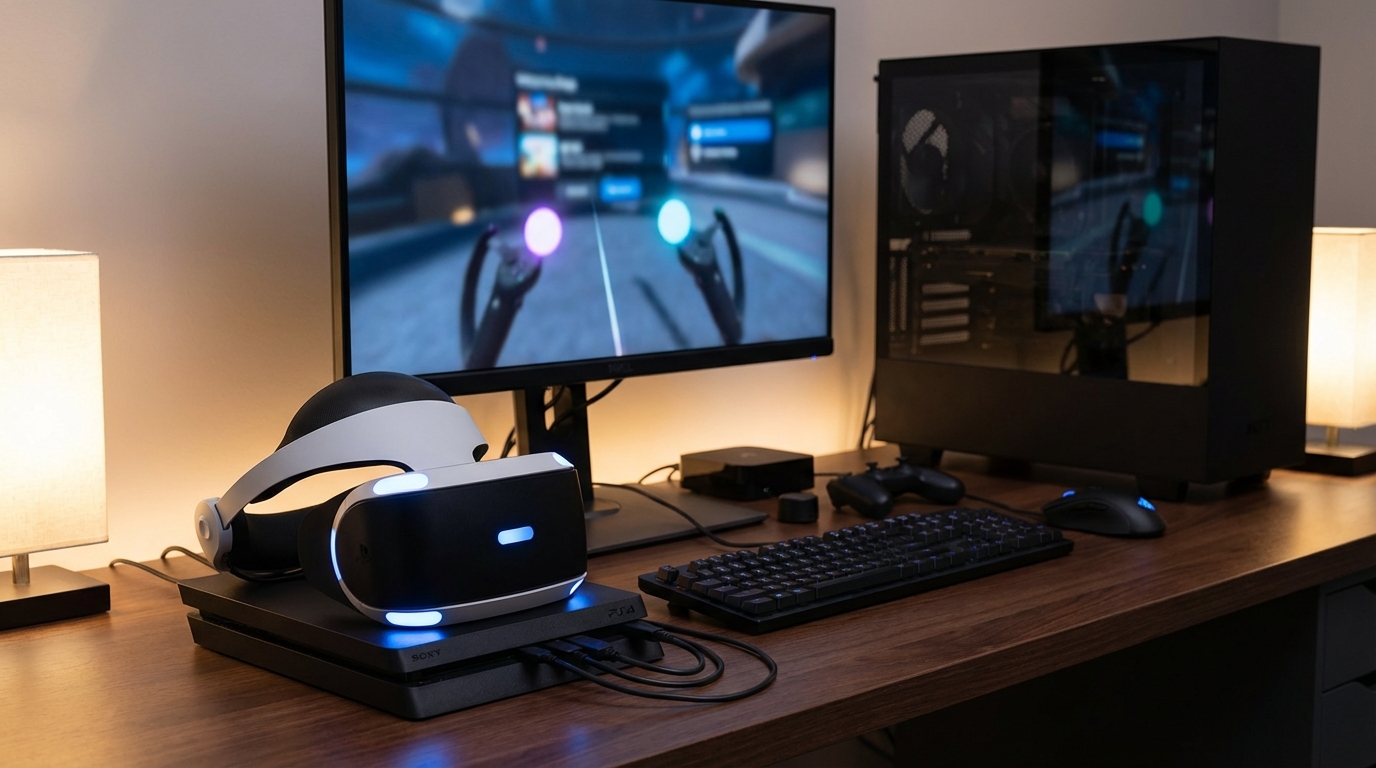 PCとPSVRを繋いでVRゲームを遊ぶことは可能です