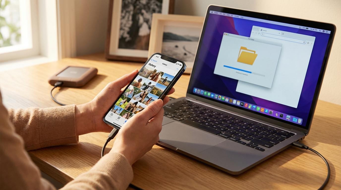 大切な思い出はブラウザや専用ツールでパソコンへ安全に移せます