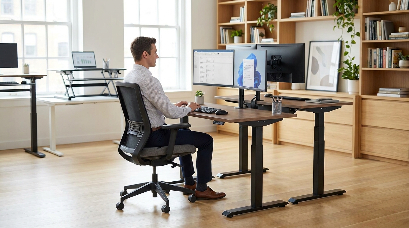 体への負担と作業効率はデスクの環境で大きく変わるから