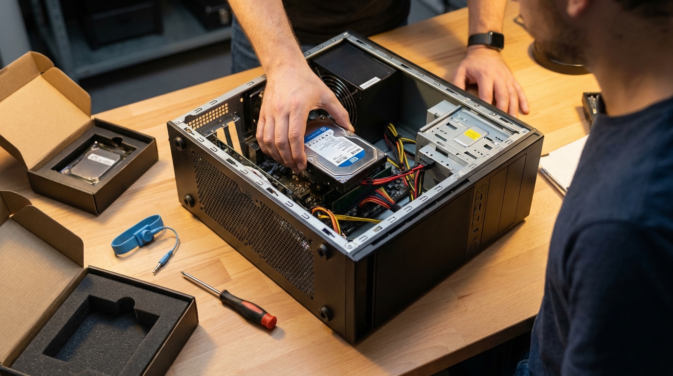 PCの容量不足はHDDの増設で初心者でも解決できるんですね