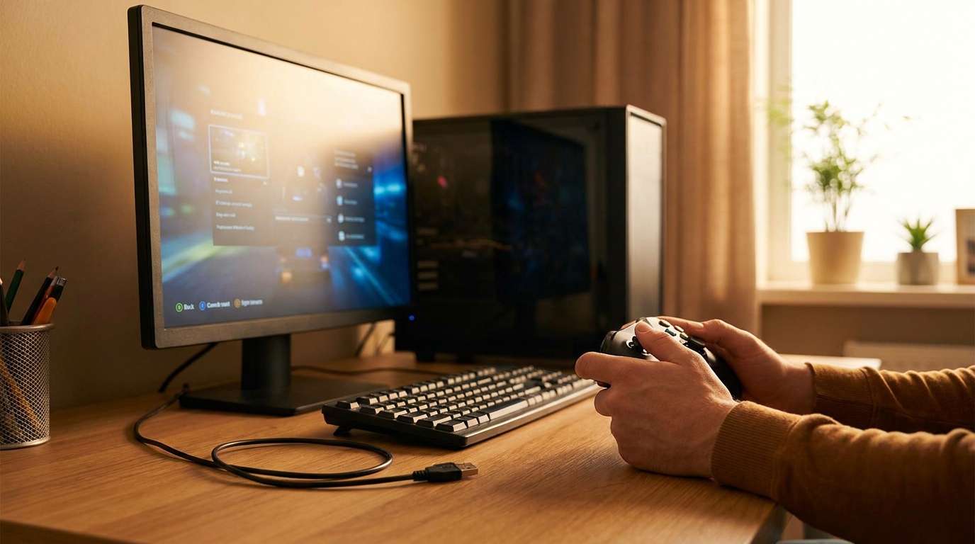 PCコントローラー接続で直感的でリラックスしたプレイが叶います