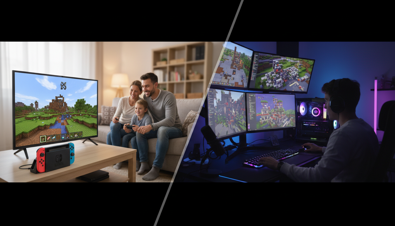 マイクラswitchとpcはどっちが正解？目的別の選び方