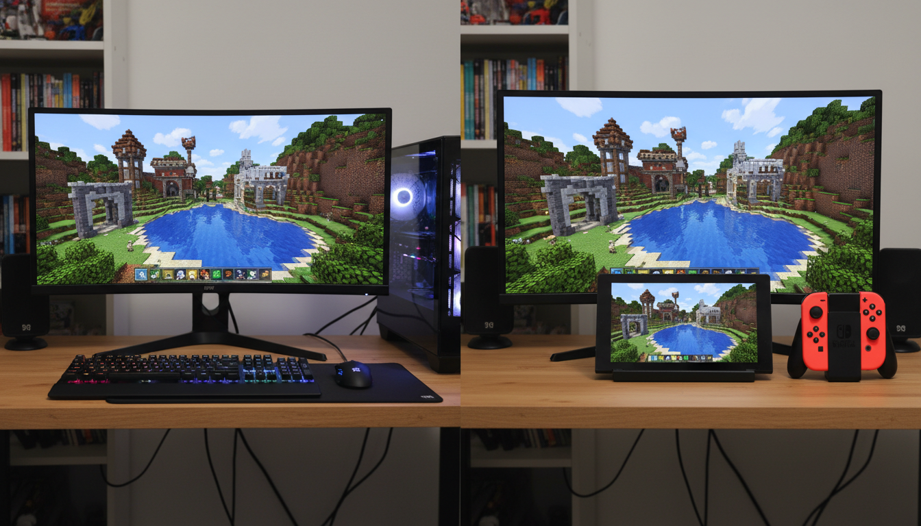 マイクラpcとswitchの違いをざっくり整理