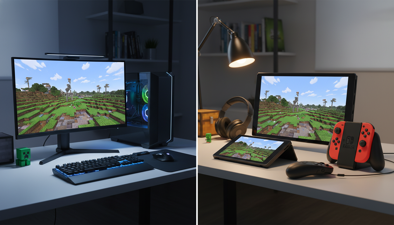 マイクラpcとswitchはどっちが向く？目的別