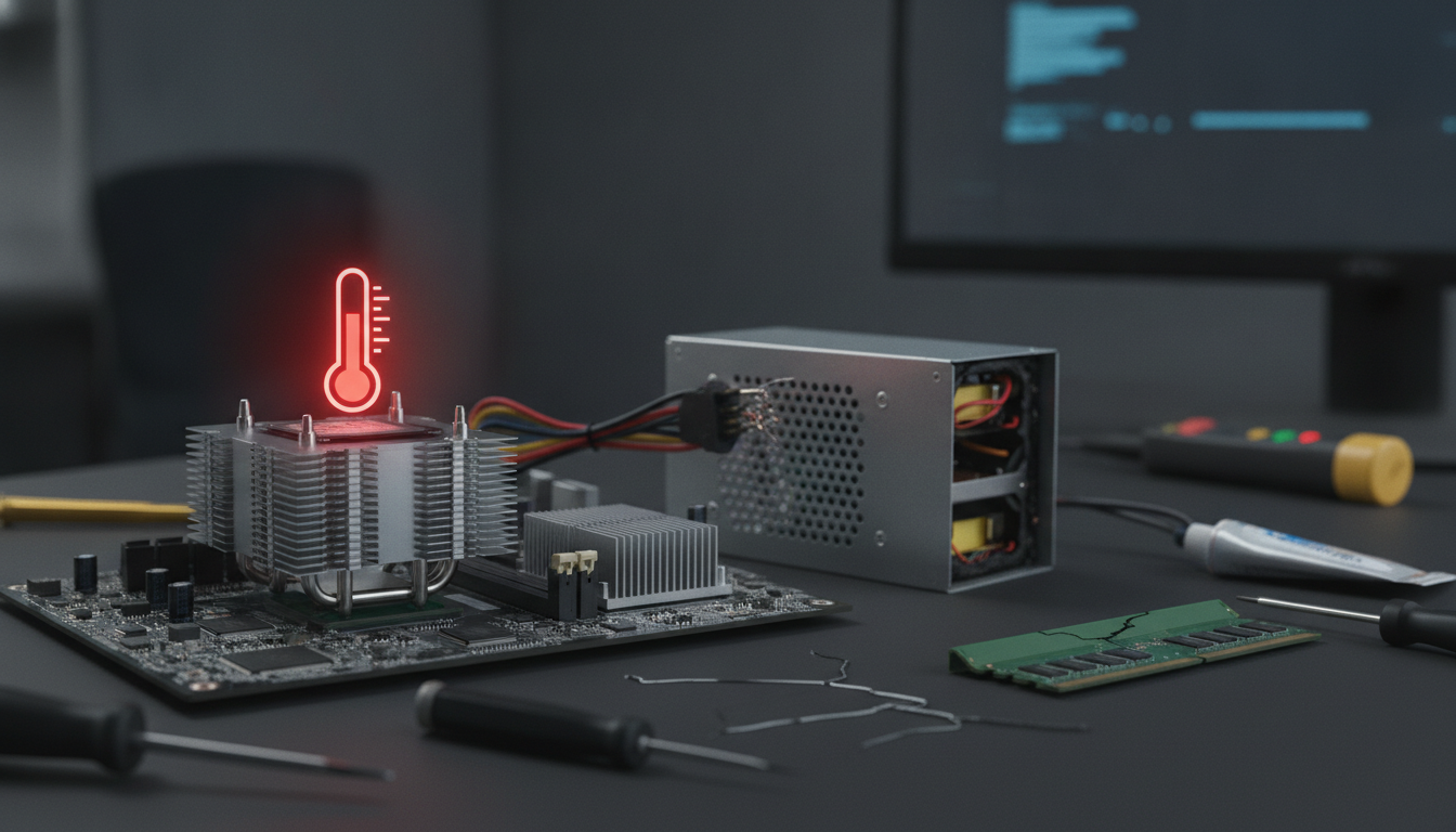 pc突然落ちる原因別の対処と修理目安
