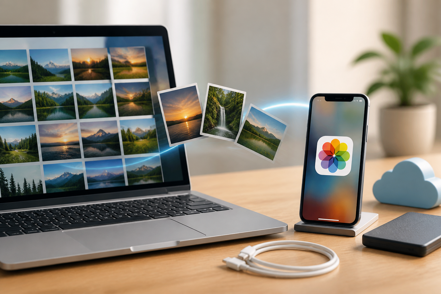 PCからiPhoneに写真を送る手順と確認点